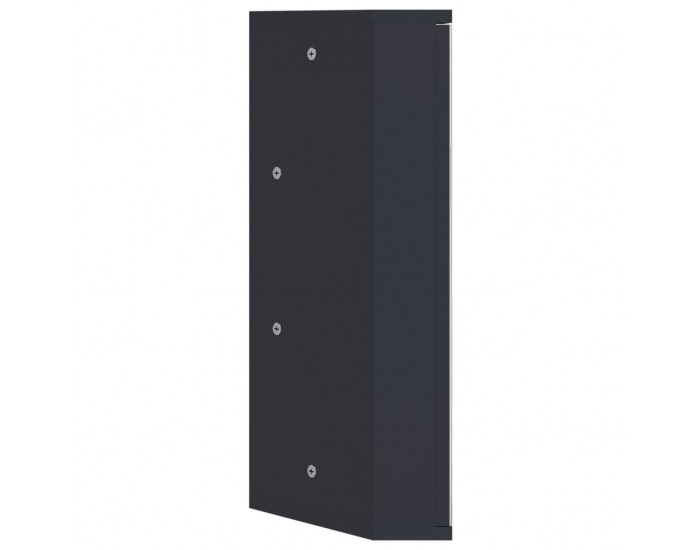 Sonata H Ъглов шкаф с огледало за баня сив 30x24x60 см