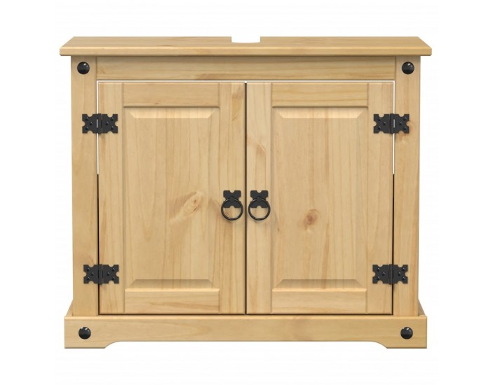 Sonata H Шкаф за мивка за баня Corona 73x33x60 см бор масив