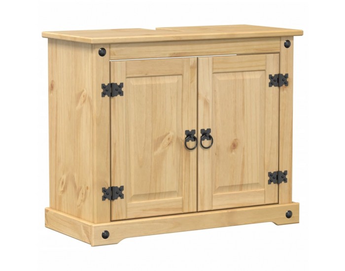 Sonata H Шкаф за мивка за баня Corona 73x33x60 см бор масив