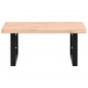 Sonata H Стенен рафт за мивка, стомана и масивно дърво бук