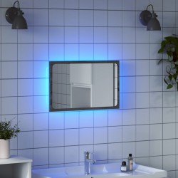 Sonata H LED огледало за баня, сив сонома, 60x8,5x38 см, инженерно дърво - Baie