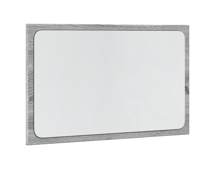 Sonata H LED огледало за баня, сив сонома, 60x8,5x38 см, инженерно дърво