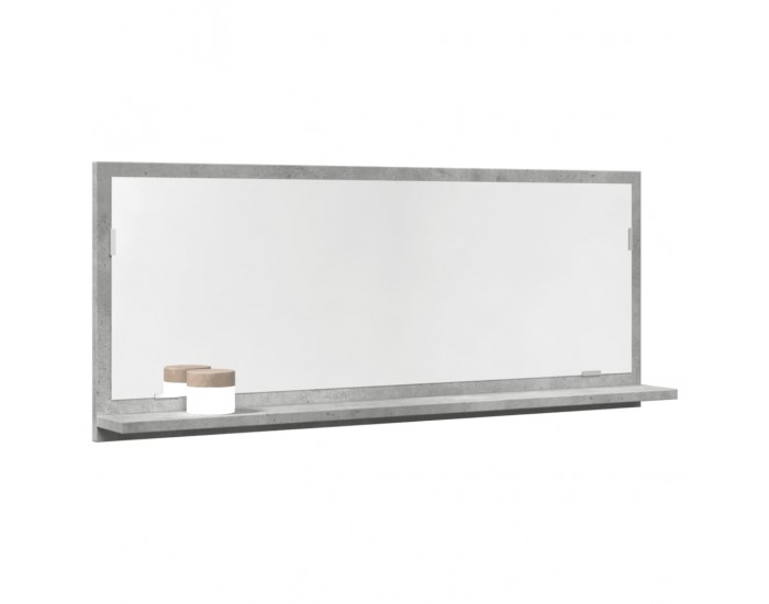 Sonata H Шкаф за баня с огледало бетонно сив 90x11x37 см инженерно дърво