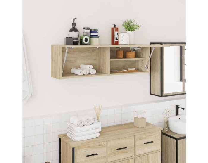 Sonata Dulap perete baie, stejar sonoma, 100x25x30 cm, lemn prelucrat