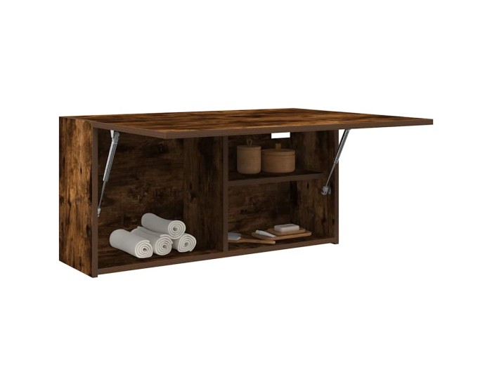 Sonata Dulap perete baie, stejar fumuriu, 80x25x40 cm, lemn prelucrat