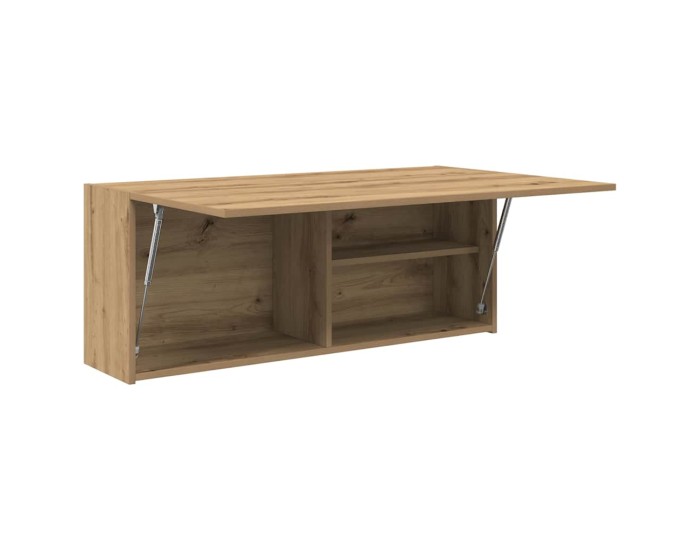 Sonata Dulap perete baie stejar artizanal, 100x25x40 cm lemn prelucrat