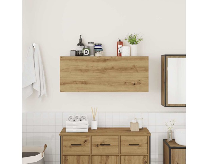 Sonata Dulap perete baie stejar artizanal, 100x25x40 cm lemn prelucrat