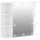 Sonata H Огледален шкаф с LED, бял гланц, 70x16,5x60 см