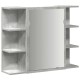 Sonata Dulap de baie cu oglindă, gri beton, 80 x 20,5 x 64 cm, PAL