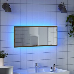 Sonata H LED огледало за баня Artisan Oak 100x8,5x37 cm - Baie