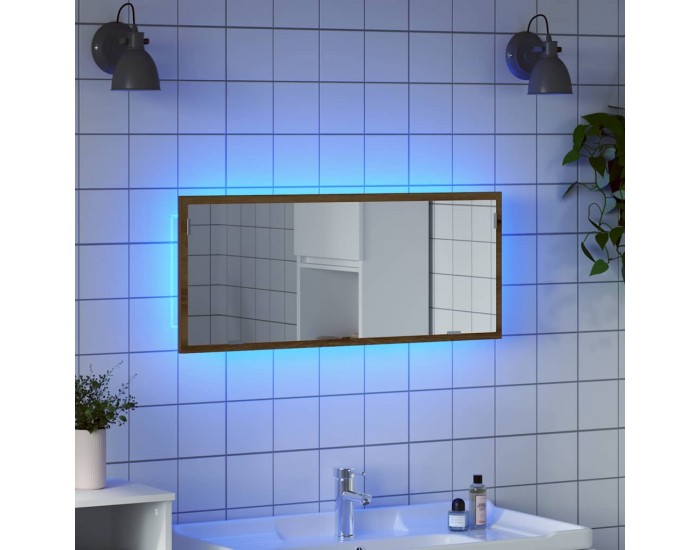 Sonata H LED огледало за баня Artisan Oak 100x8,5x37 cm