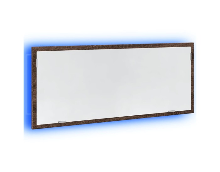 Sonata Oglindă de baie LED stejar maro, 100x8,5x37 cm lemn prelucrat