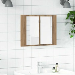 Sonata H LED огледален шкаф Artisan Oak 60x12x45 cm Инженерна дървесина - Baie