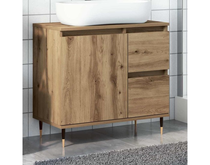 Sonata Dulap de baie, stejar artizanal, 65x33x60 cm, lemn prelucrat