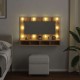 Sonata Dulap cu oglindă cu LED, stejar artizanal, 90x31,5x62 cm