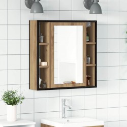 Sonata H Огледален шкаф за баня дъб артизан 60x16x60 см инженерно дърво - Dulapuri de baie