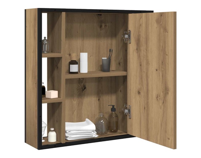 Sonata Dulap cu oglindă pentru baie Stejar Artisan Lemn prelucrat