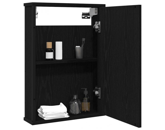 Sonata H Огледален шкаф за баня черен дъб 42x12x60 см инженерно дърво
