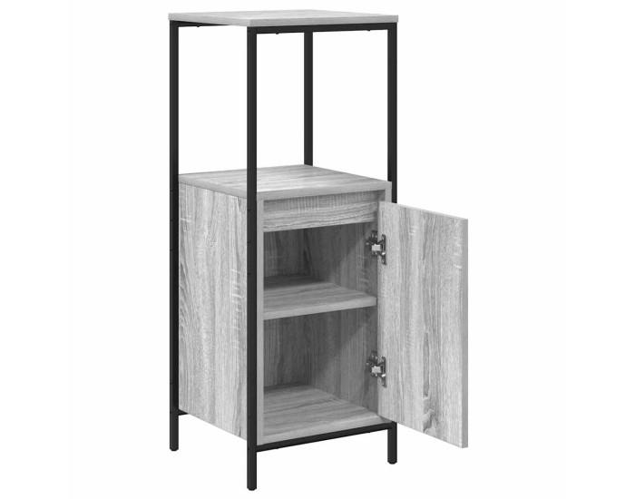 Sonata Dulap de baie cu rafturi Gri Sonoma 36x35x95 cm
