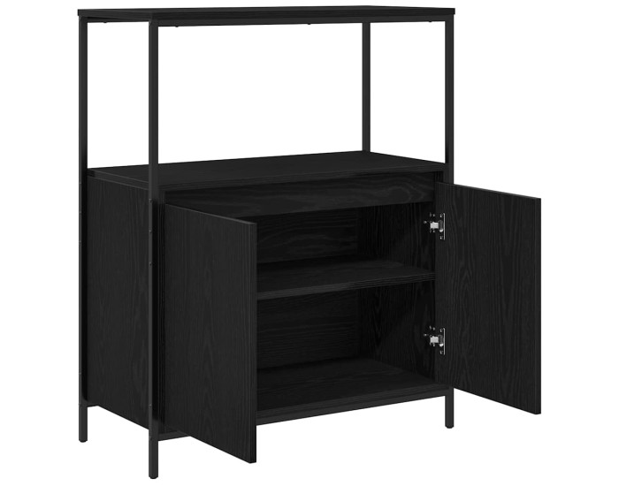 Sonata Dulap de baie cu rafturi Stejar negru 76,5x35x95 cm