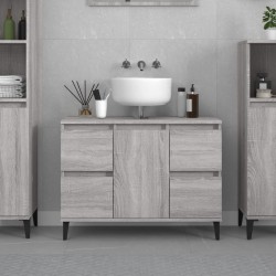 Sonata H Шкаф за мивка, сив сонома, 80x33x60 см, инженерно дърво - Dulapuri de baie