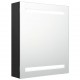 Sonata H LED шкаф с огледало за баня, черно, 50x14x60 см