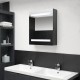Sonata H LED шкаф с огледало за баня, сив, 50x14x60 см