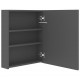 Sonata H LED шкаф с огледало за баня, сив, 50x14x60 см