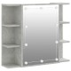 Sonata Dulap cu oglindă și LED, gri beton, 70x16,5x60 cm