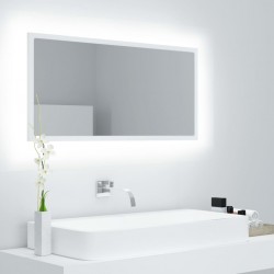 Sonata H LED огледало за баня, бяло, 90x8,5x37 см, акрил - Baie