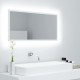 Sonata Oglindă de baie cu LED, alb, 90x8,5x37 cm, acril