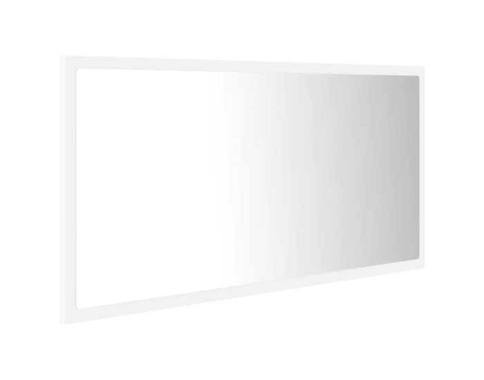 Sonata Oglindă de baie cu LED, alb, 90x8,5x37 cm, acril