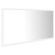 Sonata Oglindă de baie cu LED, alb, 90x8,5x37 cm, acril