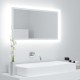 Sonata H LED огледало за баня, бяло, 80x8,5x37 см, акрил