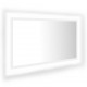 Sonata H LED огледало за баня, бяло, 80x8,5x37 см, акрил