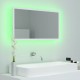 Sonata H LED огледало за баня, бяло, 80x8,5x37 см, акрил