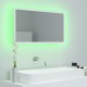 Sonata Oglindă de baie cu LED, alb, 80x8,5x37 cm, acril