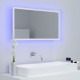 Sonata H LED огледало за баня, бяло, 80x8,5x37 см, акрил