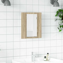 Sonata H Шкаф с LED огледало за баня, дъб сонома, 40x12x45 см, акрил - Dulapuri de baie