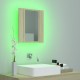 Sonata H Шкаф с LED огледало за баня, дъб сонома, 40x12x45 см, акрил
