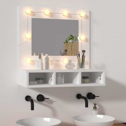 Sonata H Огледален шкаф с LED, бял, 60x31,5x62 см - Dulapuri de baie