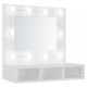 Sonata H Огледален шкаф с LED, бял, 60x31,5x62 см