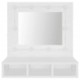 Sonata H Огледален шкаф с LED, бял, 60x31,5x62 см