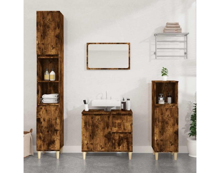 Sonata H Шкаф за баня, опушен дъб, 65x33x60 см, инженерно дърво