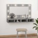 Sonata H Огледален шкаф с LED, сив сонома, 90x31,5x62 см