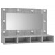 Sonata H Огледален шкаф с LED, сив сонома, 90x31,5x62 см