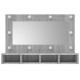 Sonata H Огледален шкаф с LED, сив сонома, 90x31,5x62 см