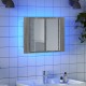 Sonata Dulap cu oglindă & LED gri sonoma 60x12x45 cm lemn compozit