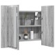 Sonata Dulap cu oglindă & LED gri sonoma 60x12x45 cm lemn compozit