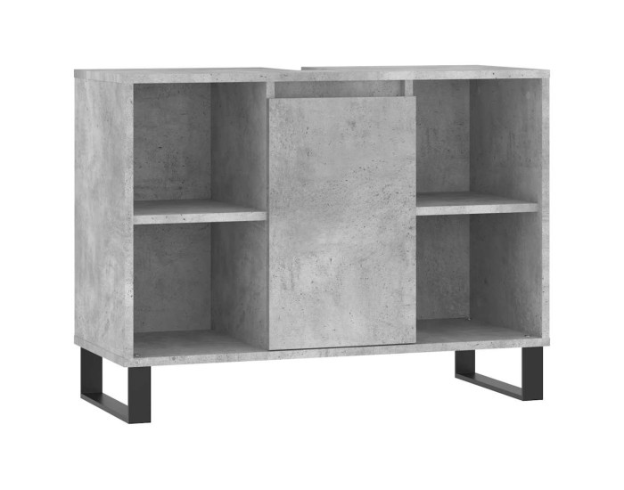 Sonata Dulap pentru baie, gri beton, 80x33x60 cm, lemn compozit